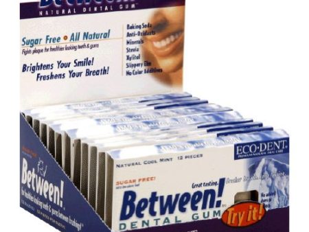 ECO-DENT Between! Dental Gum Counter Display Cool Mint - 12 Pack. For Sale