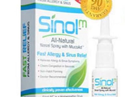 Sinol m Fast Allergy and Sinus Relief All Natural Nasal Spray With MucoAd - 15 ml Hot on Sale