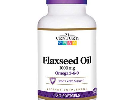 21st Century Flaxseed Oil 1000Mg Softgels - 120 Ea Online now