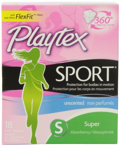 Playtex sport tampons super Abosrbency, unscented - 18 ea Supply