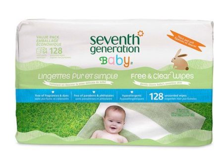 Seventh Generation Baby Wipes Free and Clear Refill Pack - 128 ea. Fashion