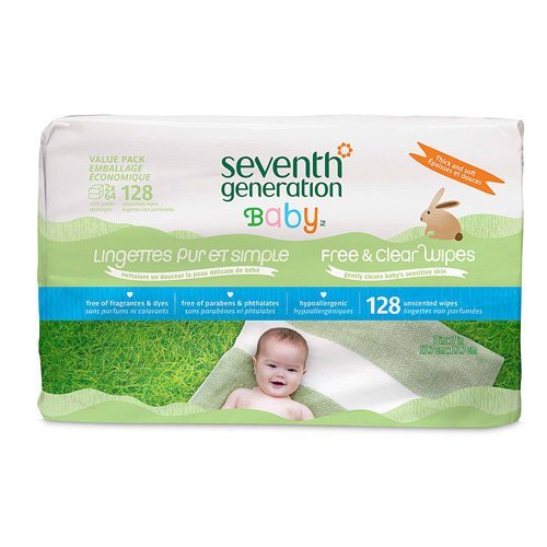 Seventh Generation Baby Wipes Free and Clear Refill Pack - 128 ea. Fashion