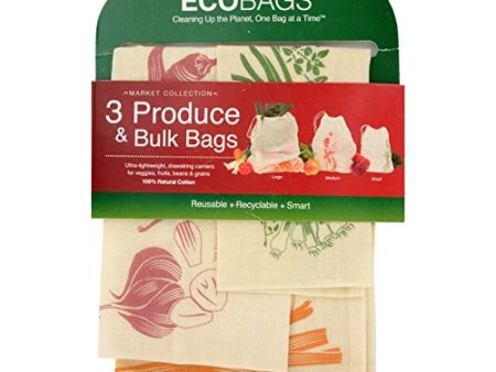 ECOBAGS Market Collection Set of 3 Produce and Bulk Bags - 10 ea, 3 pack For Sale