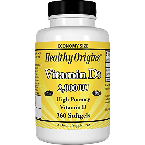 Healthy Origins - Vitamin D3 2000 IU - 360 Softgels Supply