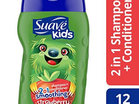 Suave For Kids 2-in-1 Shampoo, Strawberry Swirl - 12 oz Sale