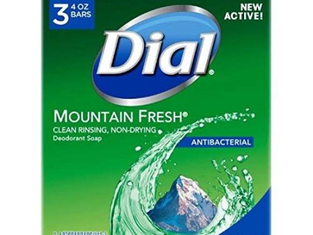 Dial clean and refresh antibacterial deodorant bar soap,mountain fresh - 4 oz, 3 bars. For Discount