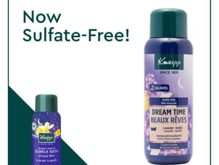 Kneipp Sulfate-Free Bubble Bath, Dream Time Lavender & Vanilla, 13.5 fl oz Discount