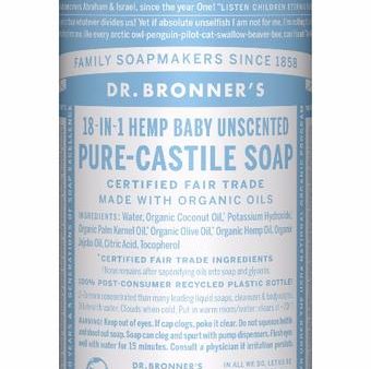 Dr. Bronner s All-One Pure-Castile Liquid Soap Baby Unscented Online now