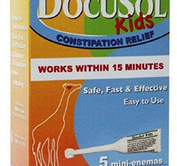 Docusol Kids Constipation Relief, Mini Enema - 5 ea For Cheap