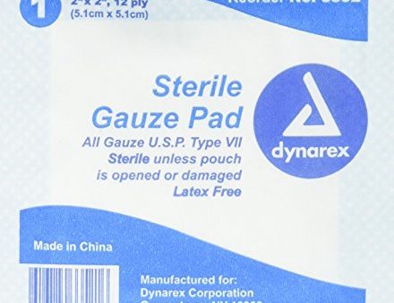 Standard Gauze Pads Sterile - 2 In X 2 In - 12 Ply - 100 Ea. Fashion