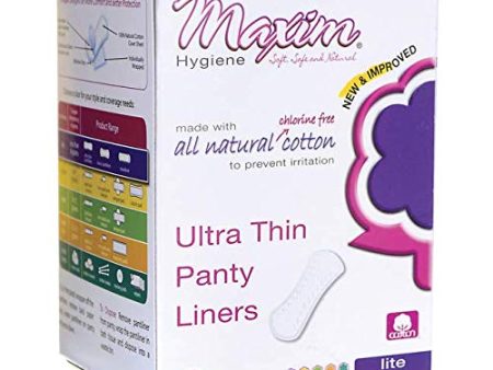 Maxim Hygiene - Individually Wrapped Cotton Pantiliners Ultra Thin Contour For Light Days Unscented - 24 Count on Sale