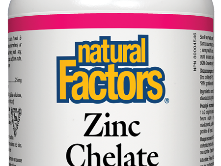 Natural Factors Zinc Chelate 25 mg 90 Tablets Sale