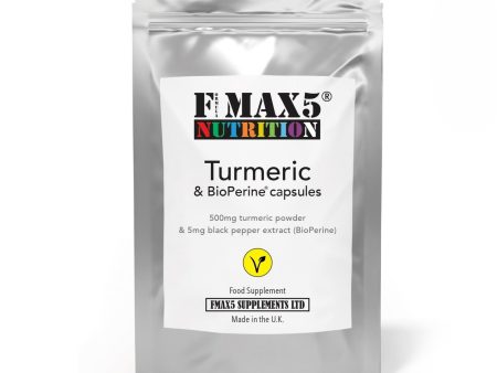 FMAX5 NUTRITION - TURMERIC & BIOPERINE CAPSULES 505MG Online Hot Sale