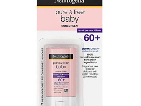 Neutrogena Pure And Free Baby Sunblock Stick, Spf 60+ - 0.47 OZ Supply