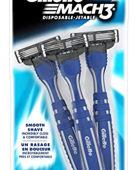 Gillette Mach3 Disposable Jetable Shave Razors, Smooth Shave - 3 ea Online Hot Sale