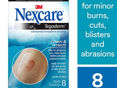 Nexcare first-aid tegaderm transparent dressing 2 inches x 2 3 4 inches - 8 ea Fashion