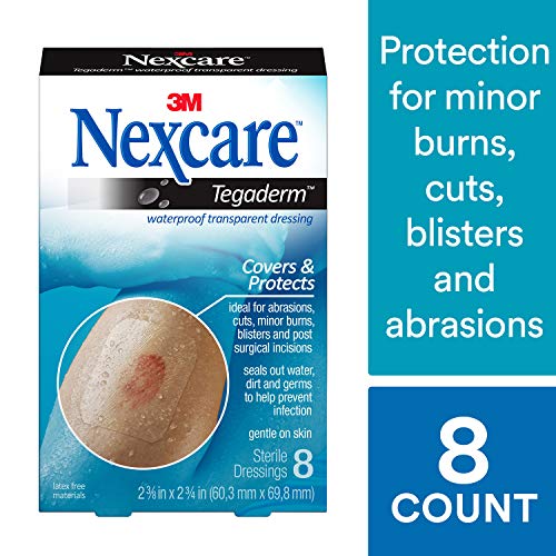 Nexcare first-aid tegaderm transparent dressing 2 inches x 2 3 4 inches - 8 ea Fashion