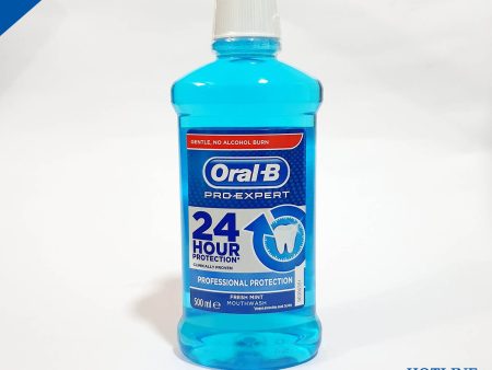 ORAL-B PRO-EXPERT 24 HOUR PROTECTION FRESH MINT MOUTHWASH 500 ML For Discount