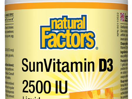 Natural Factors SunVitamin D3 2500IU Softgel For Sale